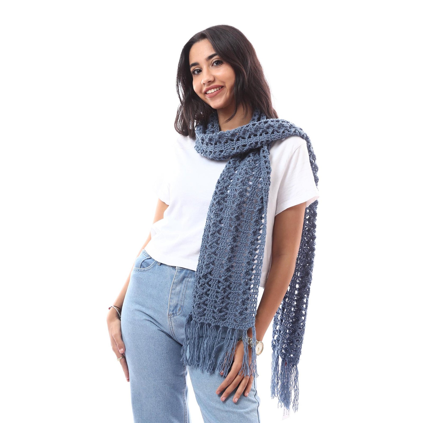 Wool Scarf  Crochet Handmade - Image 2