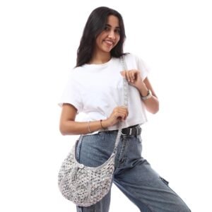 Fancy Cross Bag Silky Cotton Crochet Handmade