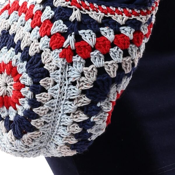 Fancy Cross Bag Granny Squre Cotton Washed Crochet Handmade