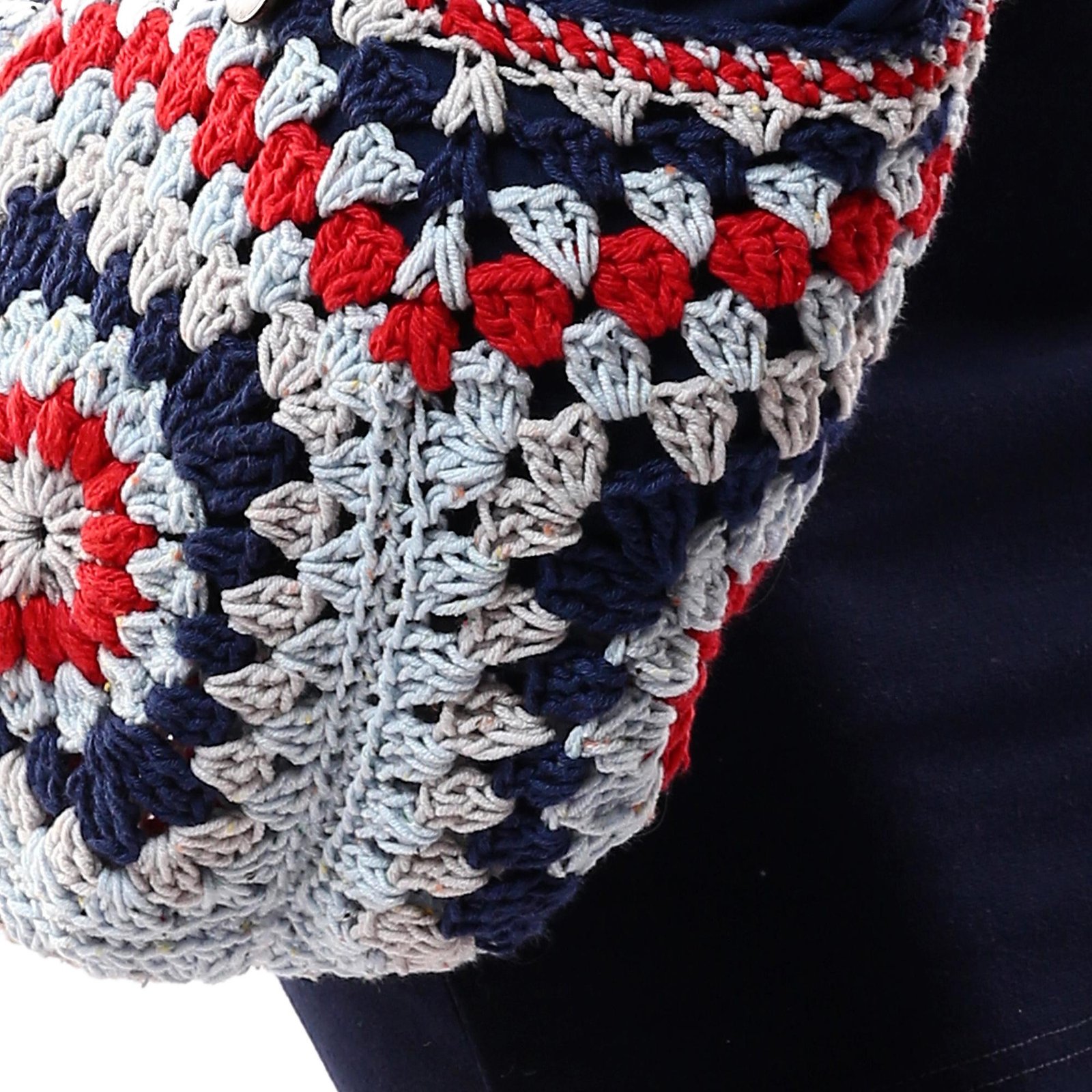 Fancy Cross Bag Granny Squre Cotton Washed Crochet Handmade - Image 3
