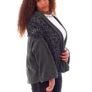 Wool Open Wool Cardigan Frontal  Crochet Handmade - Image 2