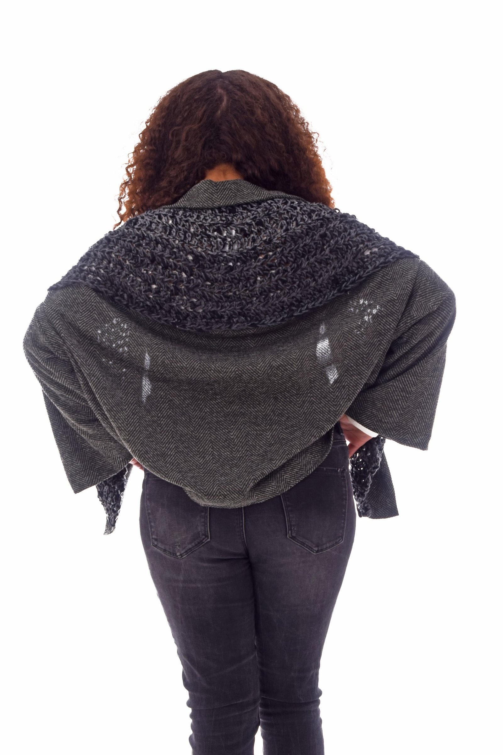 Wool Open Wool Cardigan Frontal  Crochet Handmade - Image 3