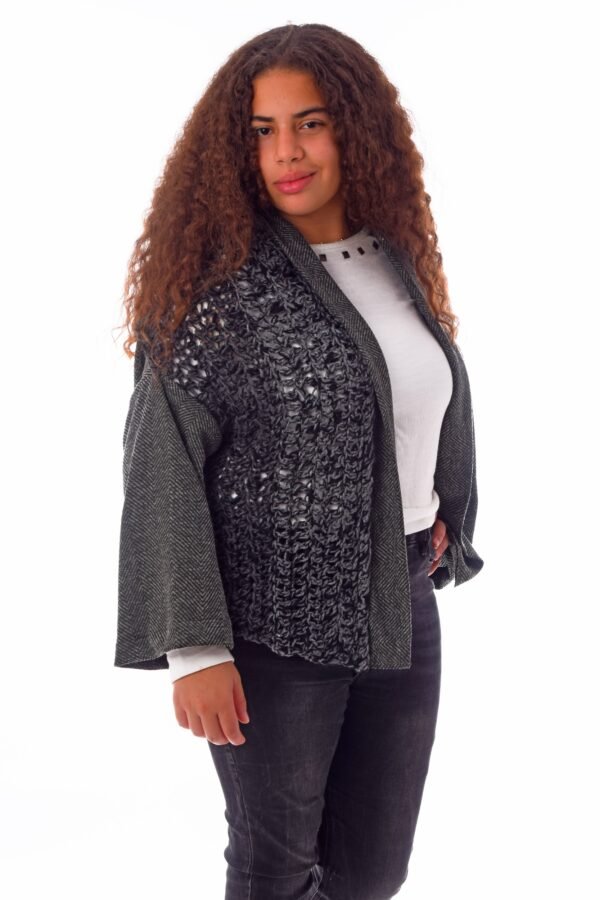 Wool Open Wool Cardigan Frontal  Crochet Handmade
