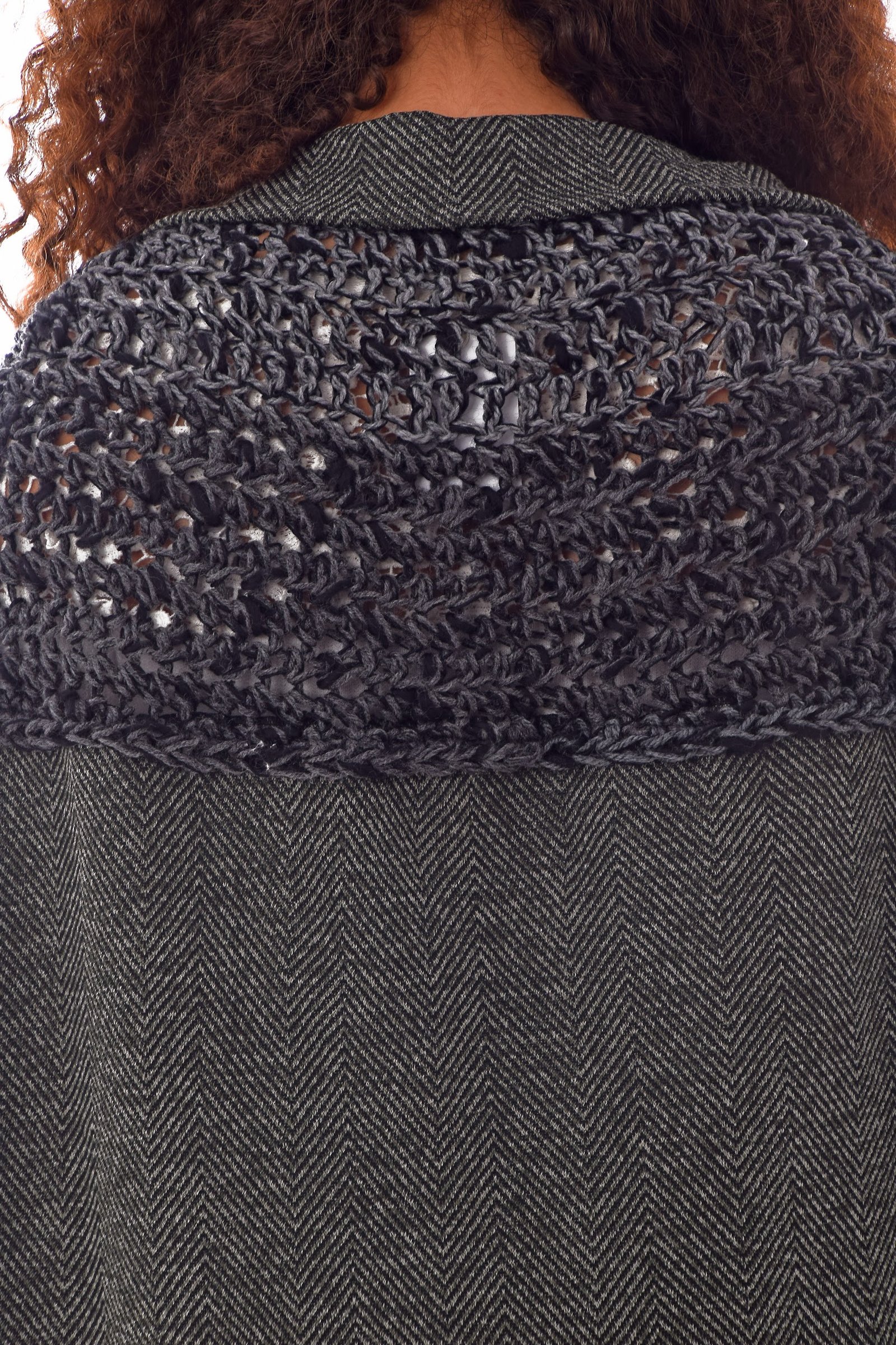 Wool Open Wool Cardigan Frontal  Crochet Handmade - Image 5