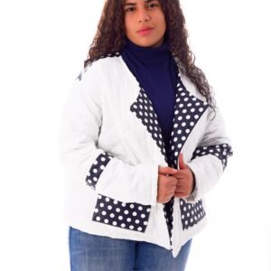 Casual  Puffer Jacket Dotted Leather Decoreted