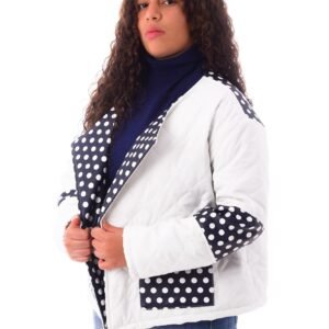 Casual  Puffer Jacket Dotted Leather Decoreted - Image 2