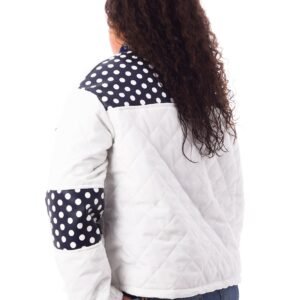 Casual  Puffer Jacket Dotted Leather Decoreted - Image 3