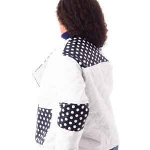 Casual  Puffer Jacket Dotted Leather Decoreted - Image 4