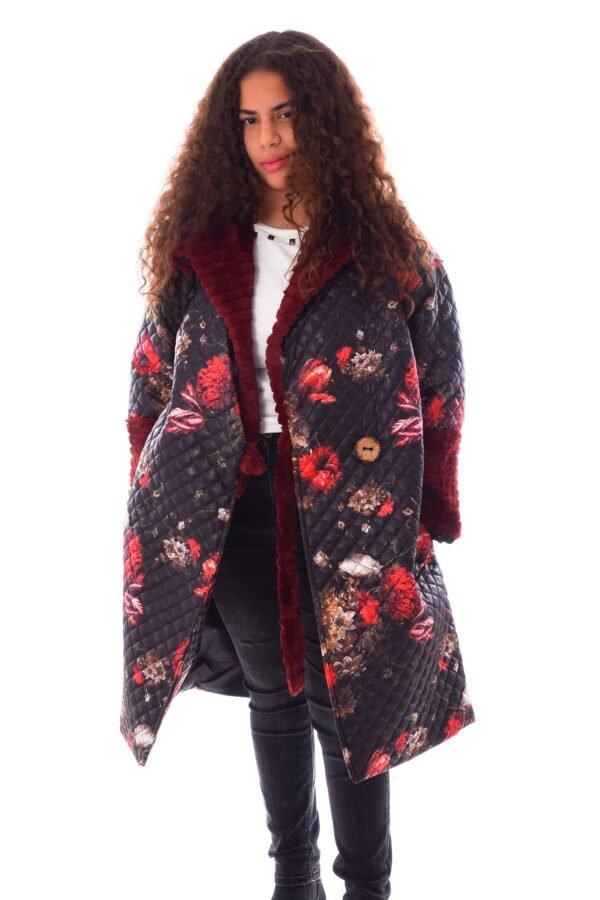 Long Puffer Parka Velvet Fur Decoreted