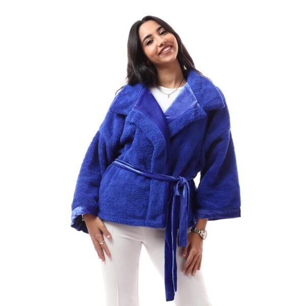 Comfy Fur  Warm Overlap Jacket  Velvet Collar