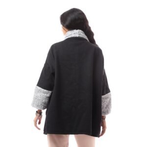 Comfy Wool  Warm Open Long Jacket  Fur Collar &Sleeves - Image 2