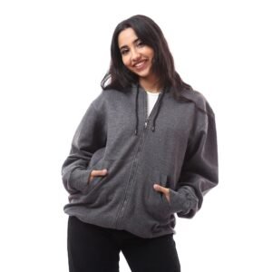Comfy Unisex Zip Hoodie Jacket Cotton Melton Brushed