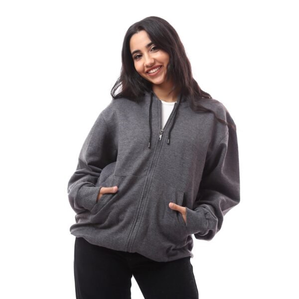 Comfy Unisex Zip Hoodie Jacket Cotton Melton Brushed