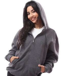 Comfy Unisex Zip Hoodie Jacket Cotton Melton Brushed - Image 3