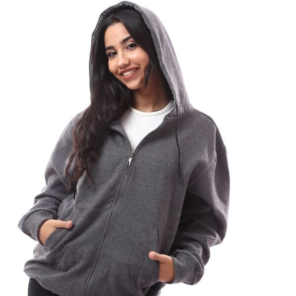 Comfy Unisex Zip Hoodie Jacket Cotton Melton Brushed