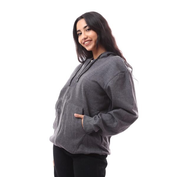 Comfy Unisex Zip Hoodie Jacket Cotton Melton Brushed