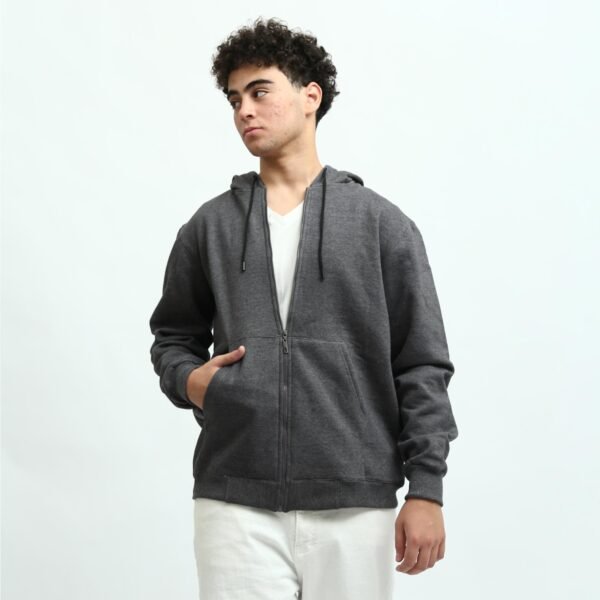Comfy Unisex Zip Hoodie Jacket Cotton Melton Brushed