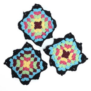 Cotton Granny Square Sets (3 Coasters ) - Image 3