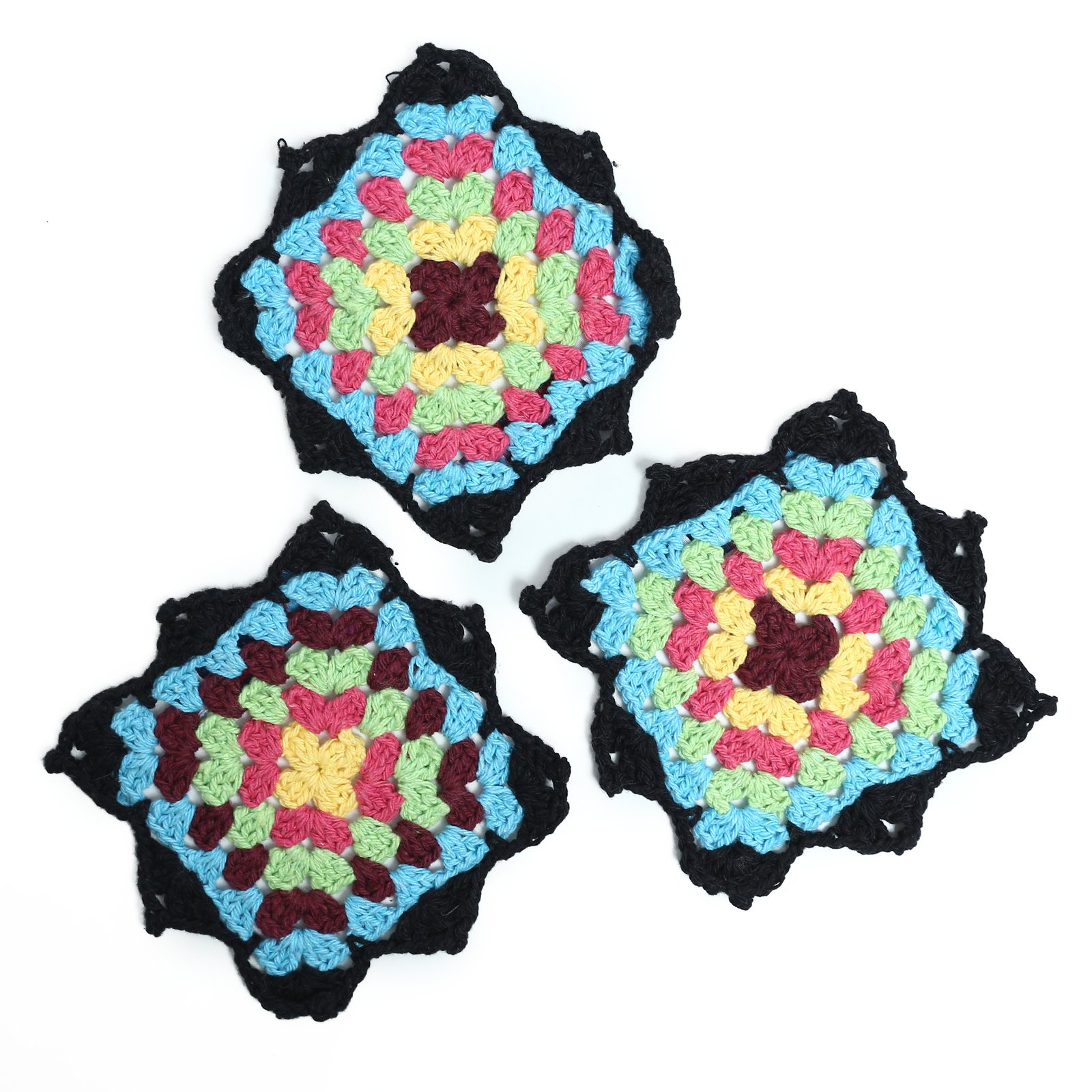 Cotton Granny Square Sets (3 Coasters ) - Image 3