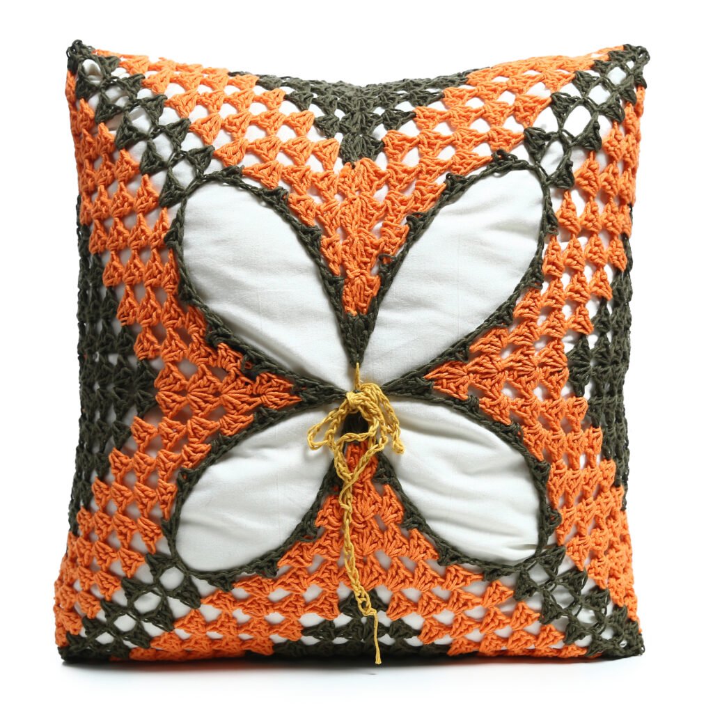 Home Cotton Granny Square Cover Sets (2 Pieces) Cushions Hand Made