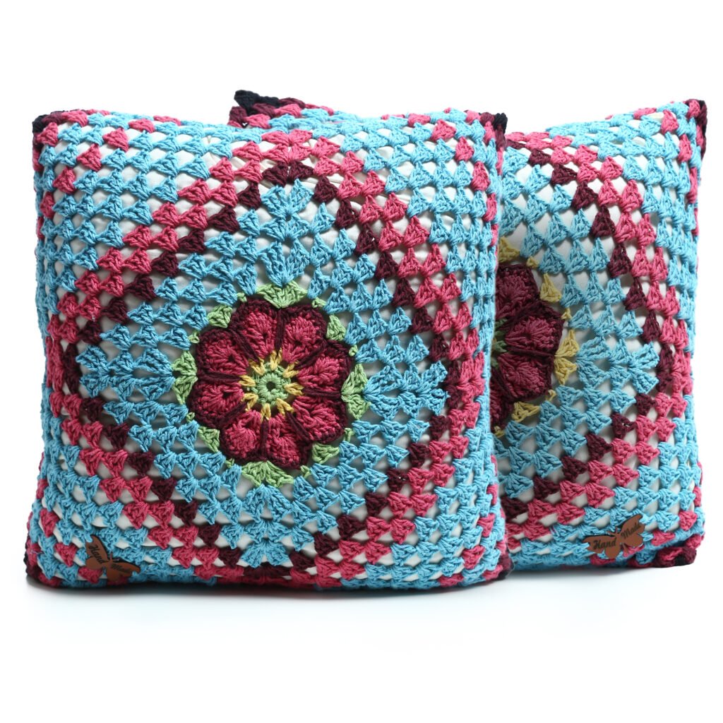 Home Cotton Granny Square Cover Sets (2 pecies )Cushions Hand Made