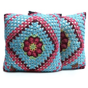 Home Cotton Granny Square Cover Sets (2 pecies )Cushions  Hand Made