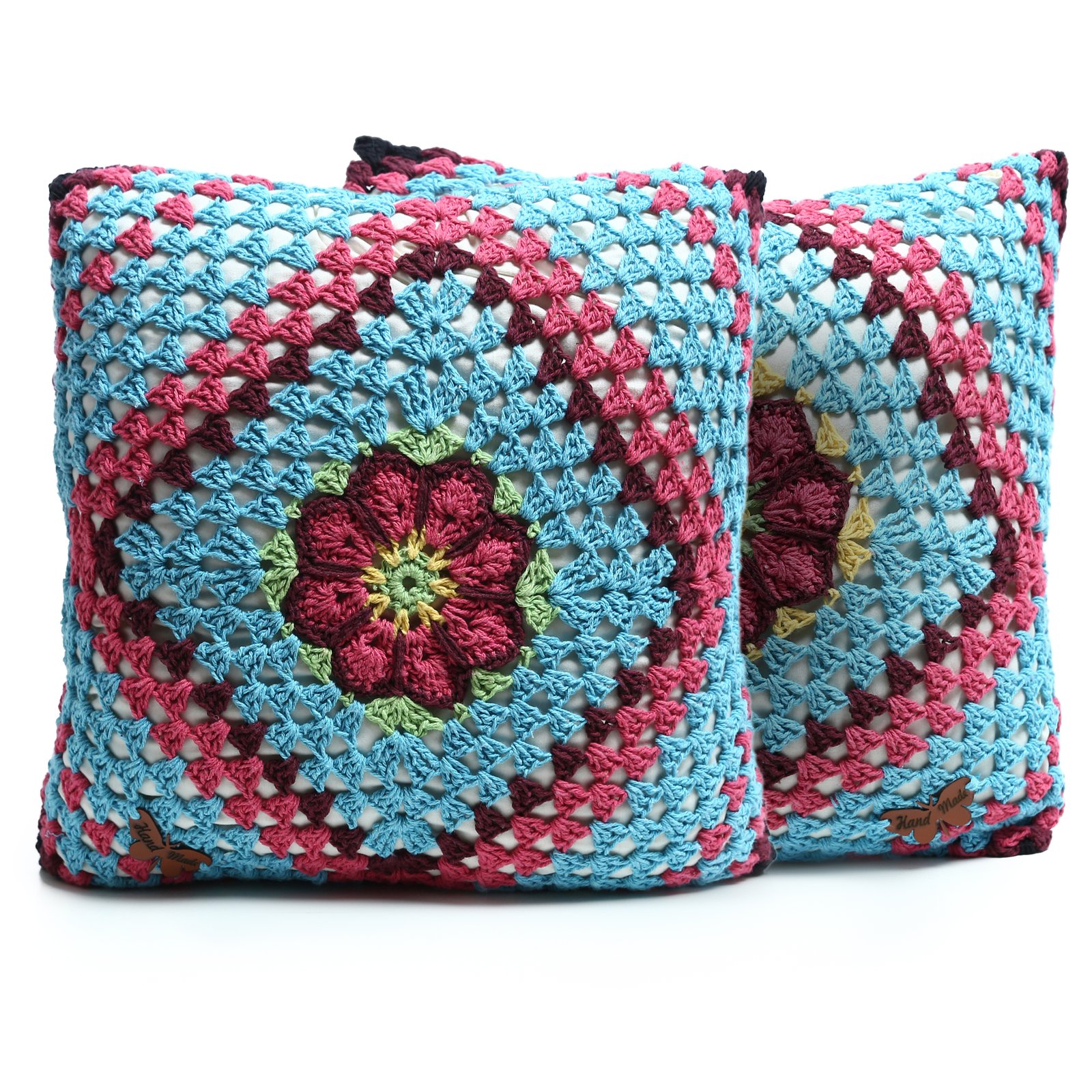 Home Cotton Granny Square Cover Sets (2 pecies )Cushions  Hand Made - Image 1