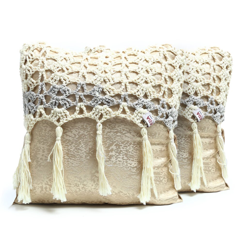 Double Gold Cover Cushions  Sets (2 Pieces)