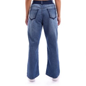 Bell leg Jeans Cotton Lycra Kik bootcut leg Decorated Flare Crochet Handmade Waist Band Trousers - Image 3