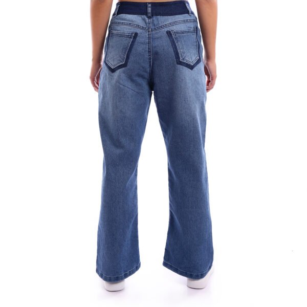 Bell leg Jeans Cotton Lycra Kik bootcut leg Decorated Flare Crochet Handmade Waist Band Trousers