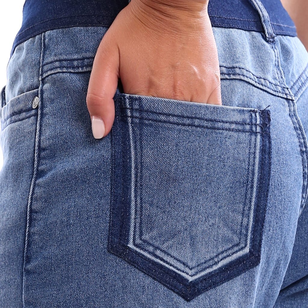 Bell leg Jeans Cotton Lycra Kik bootcut leg Decorated Flare Crochet Handmade Waist Band Trousers