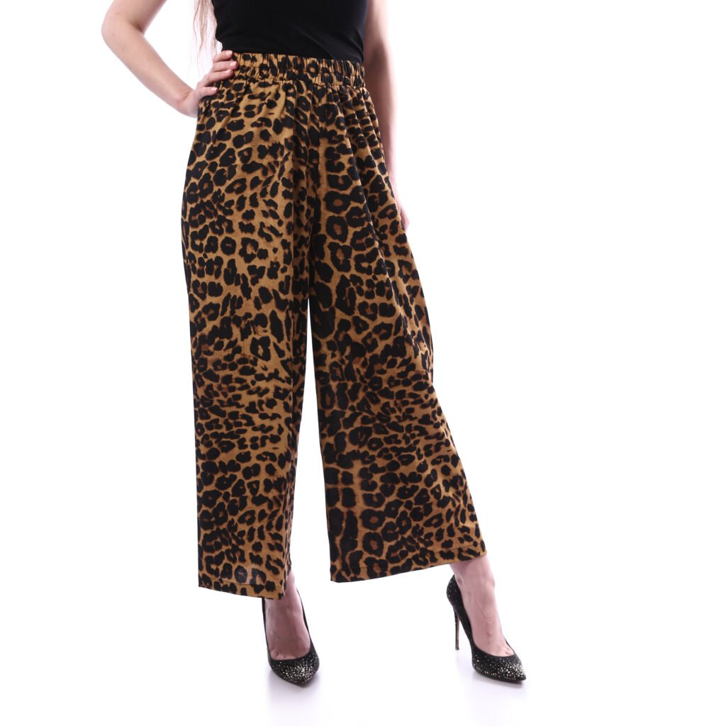 Trendy tiger wide leg trousers