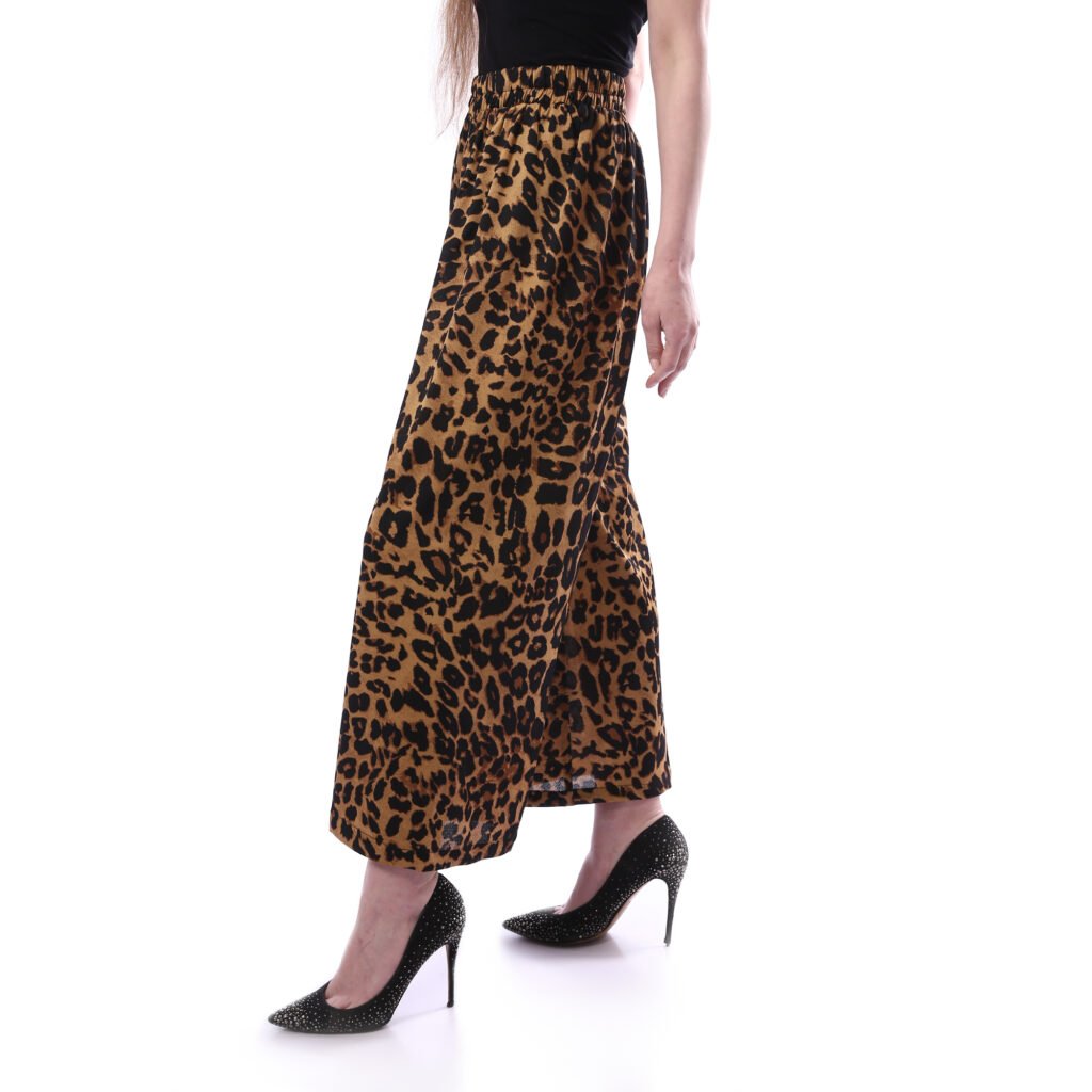 Trendy tiger wide leg trousers