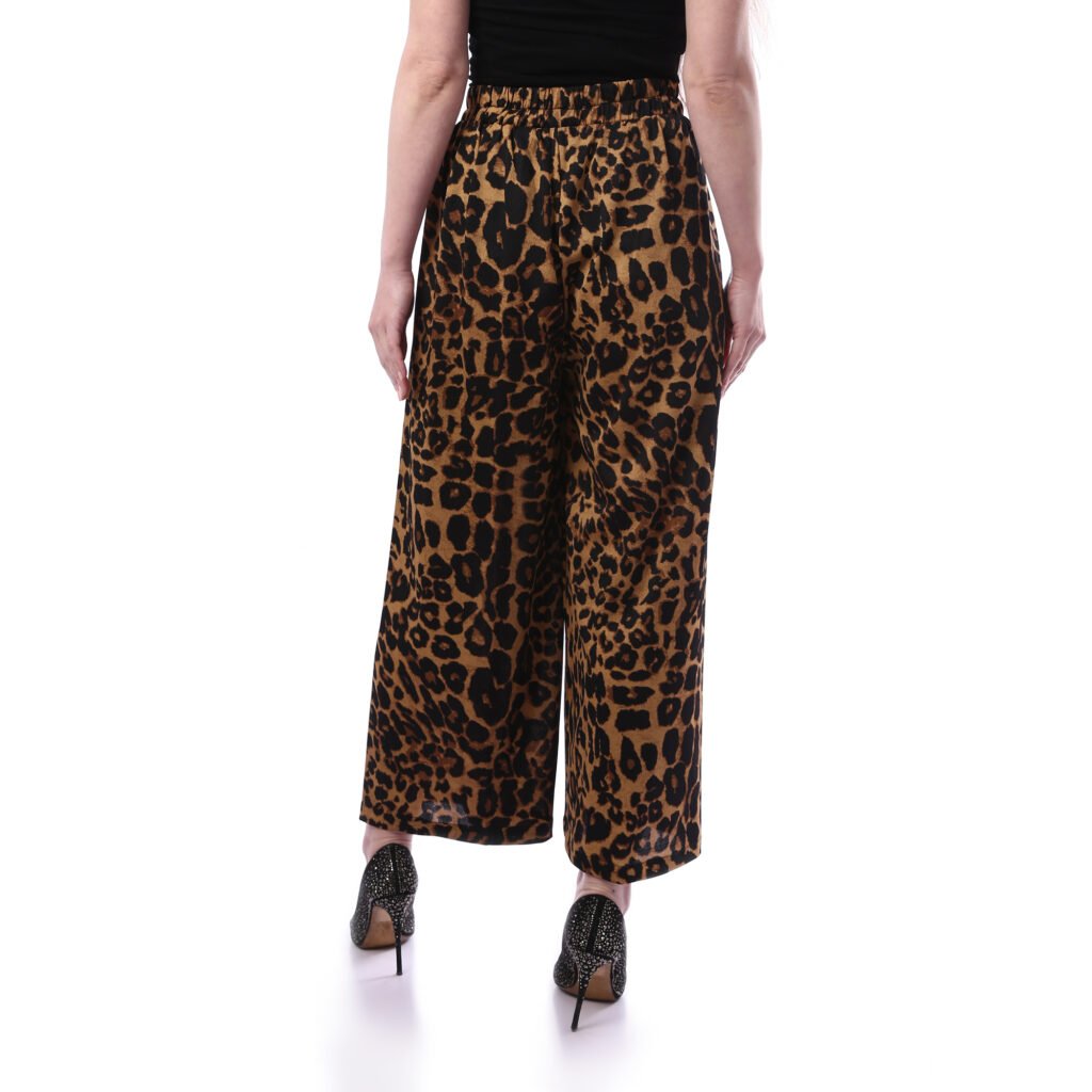 Trendy tiger wide leg trousers