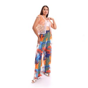 Buttoned bolero crochet cap sleeves and flowers edges - Image 4