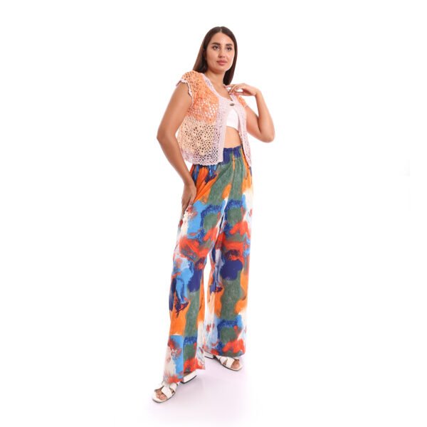 Buttoned bolero crochet cap sleeves and flowers edges