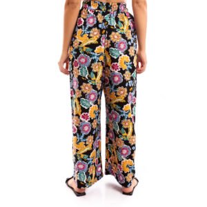 Comfy viscose wide leg trousers elastic waist band - Image 2
