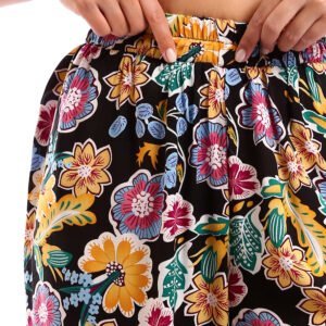 Comfy viscose wide leg trousers elastic waist band - Image 3