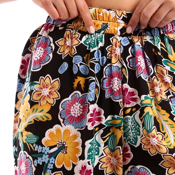 Comfy viscose wide leg trousers elastic waist band