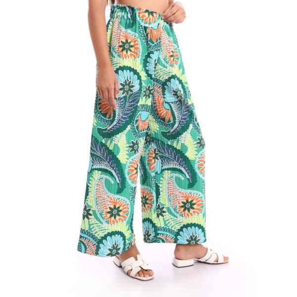Comfy Casual Linen Wrinkle Wide Leg Elastic Waistband